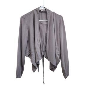 Knox Rose Boho Western Lace Up Tie Back Open Front Lightweight Jacket Size Small